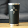 Flag of New Mexico - Insulated Coffee Tumbler Cup with Sliding Lid - Stainless Steel Insulated Mug - New Mexico Themed Gifts for Women and Men