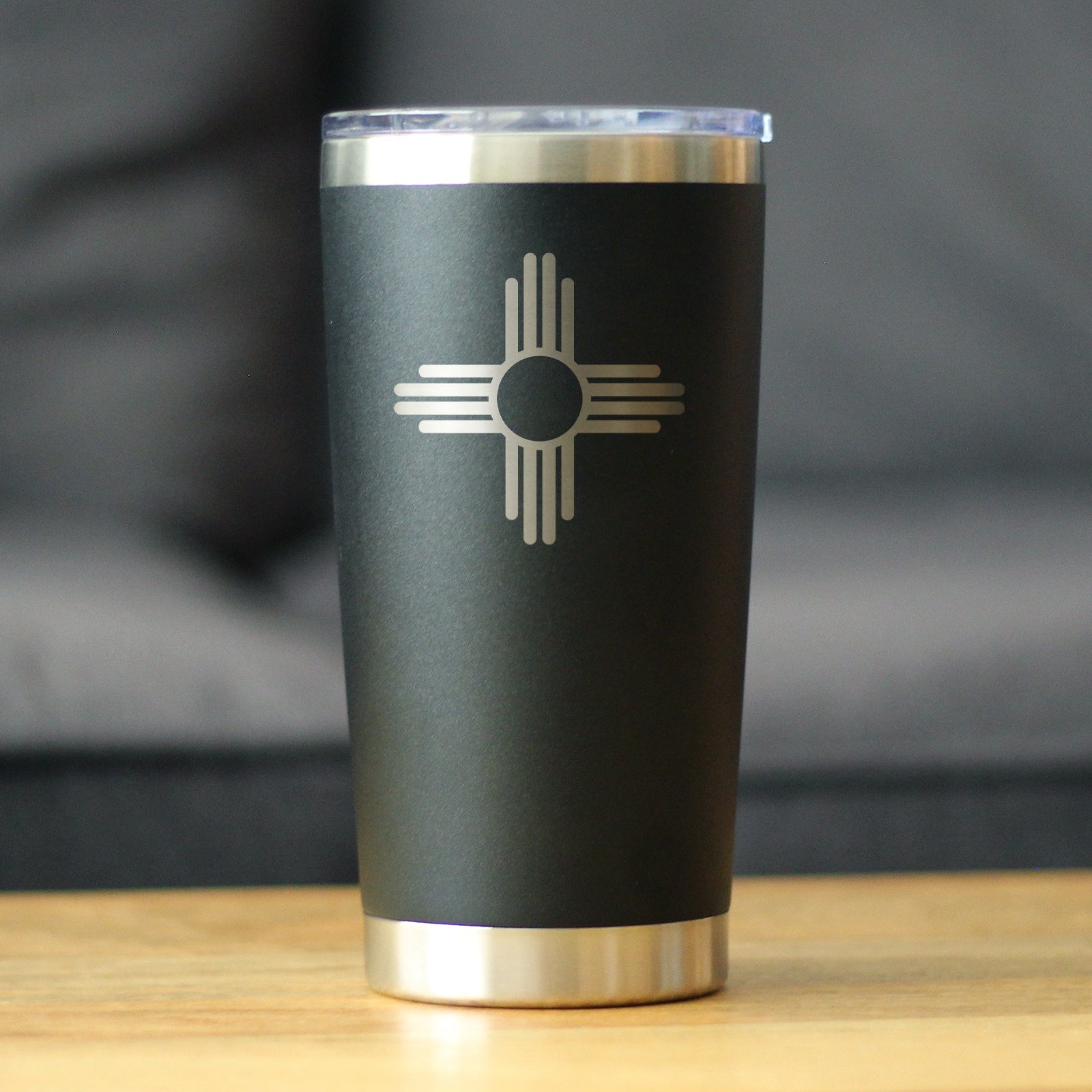 Flag of New Mexico - Insulated Coffee Tumbler Cup with Sliding Lid - Stainless Steel Insulated Mug - New Mexico Themed Gifts for Women and Men